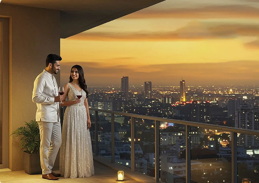 Private Luxury Balcony Sunset Skyline Experience